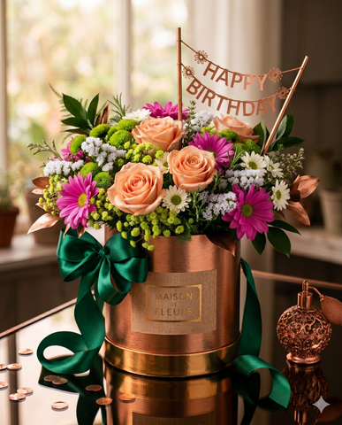 Birthday Flower Box – Roses & Daisies Gift