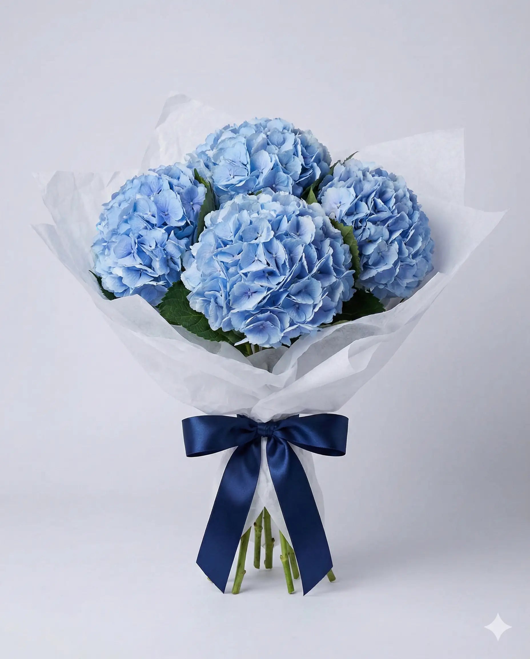 Classic Blue Hydrangea Bouquet - Birthday Flowers