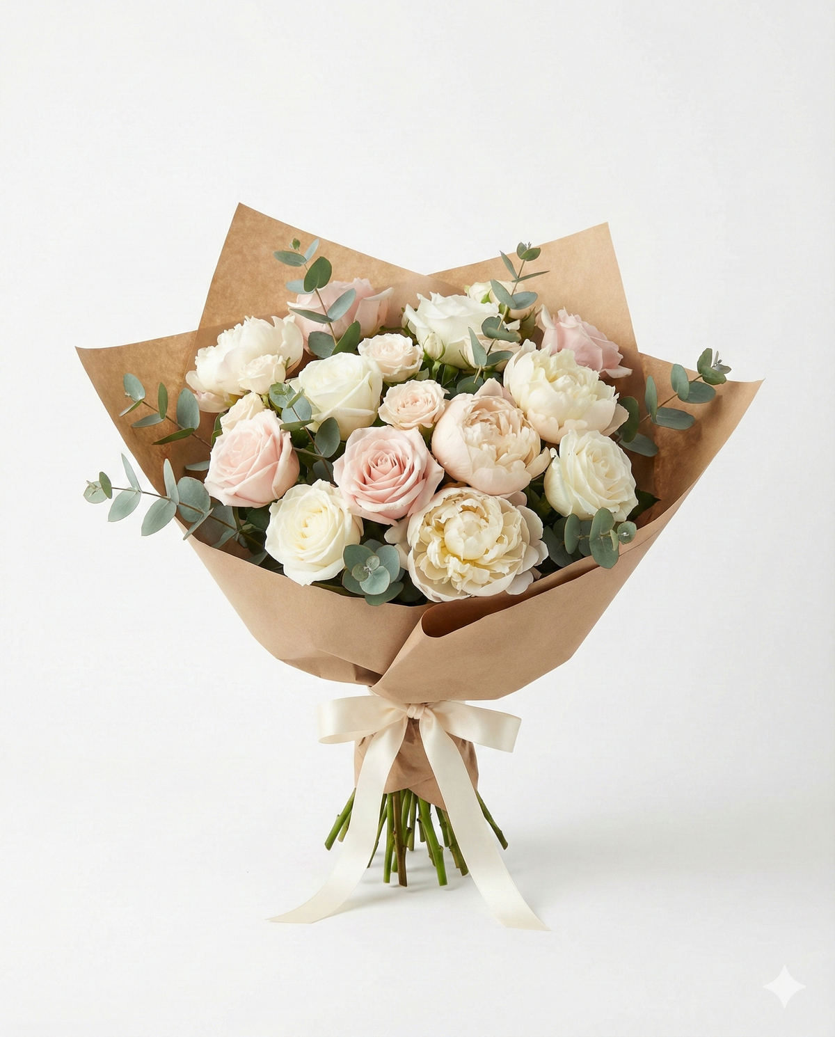 Pink Garden Roses & Ranunculus Anniversary Bouquet