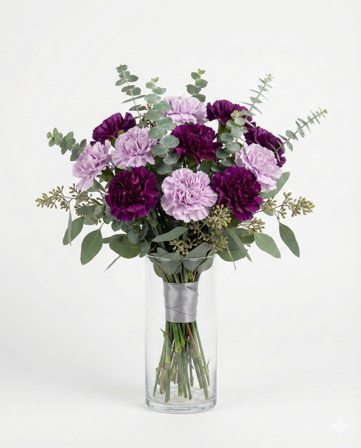 Purple Carnation Bouquet - Birthday & Sympathy Flowers