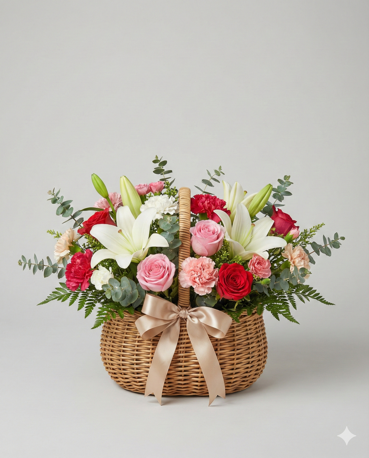 Elegant Mixed Flower Basket for Birthday & Anniversary