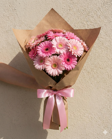 Pink Gerbera Bouquet - Romantic Flower Gift