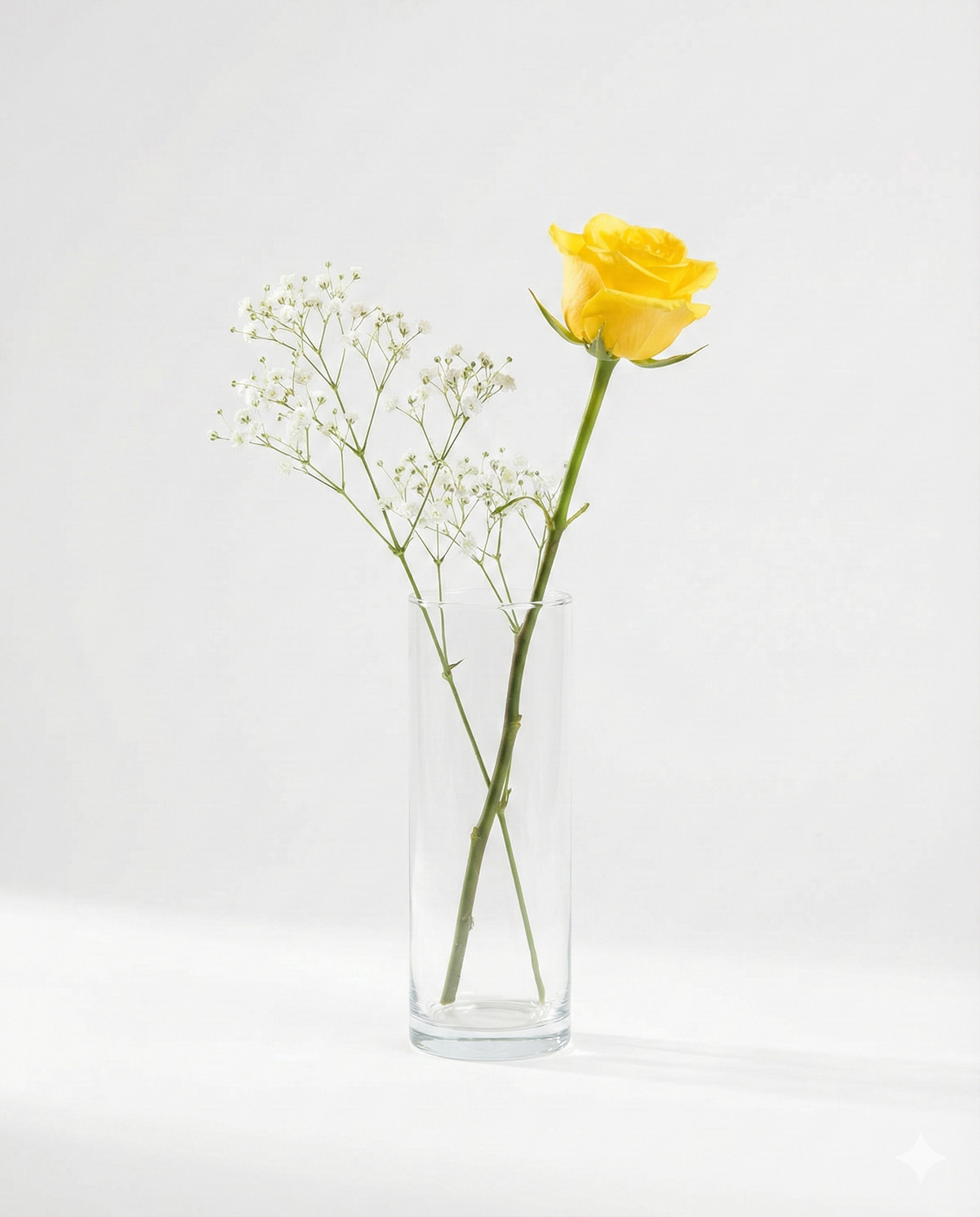 Single Yellow Rose in Vase - Friendship Flower Delivery