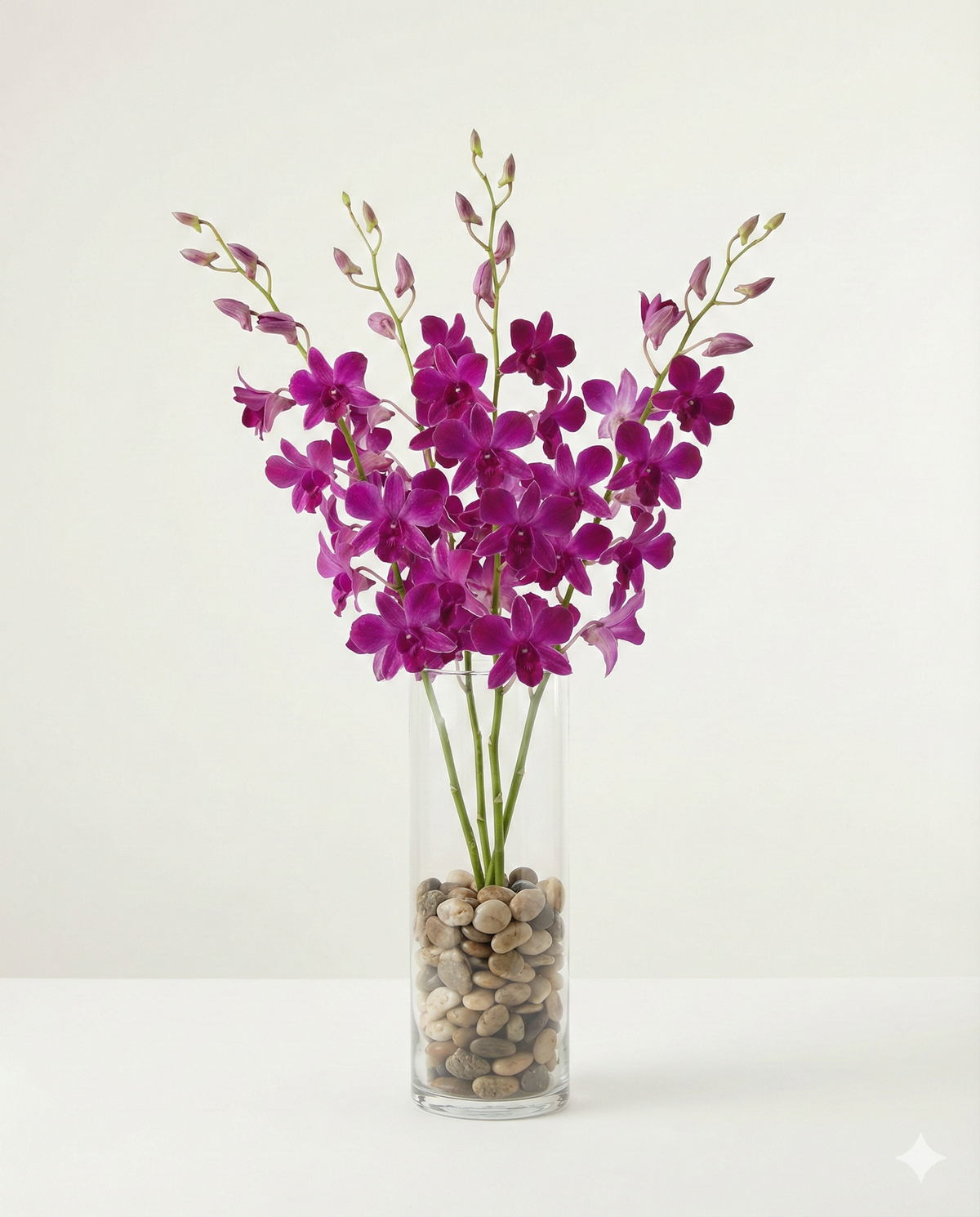 Purple Orchid Vase Arrangement - Exotic Birthday Flowers
