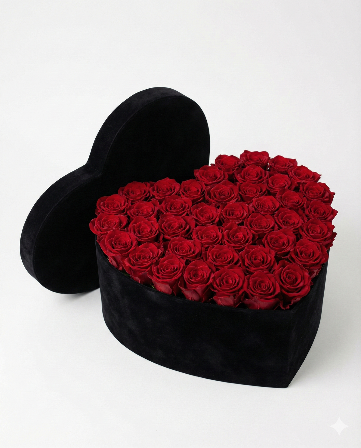 Luxury Red Roses in Heart Shaped Box - Anniversary Flowers