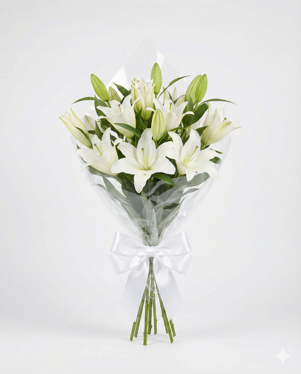White Oriental Lily Bouquet - Fragrant Wedding Flowers