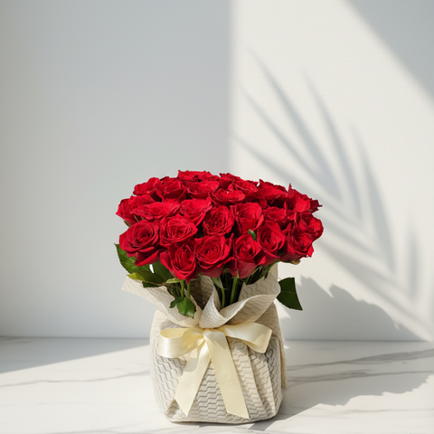 25 Red Roses Bouquet for Love & Romance