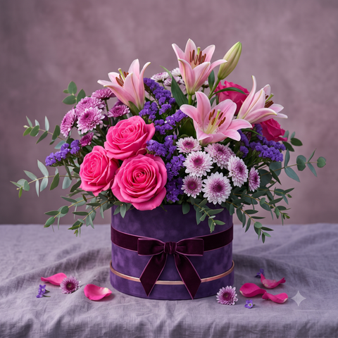 Luxury Pink Roses Box | Premium Birthday Flowers