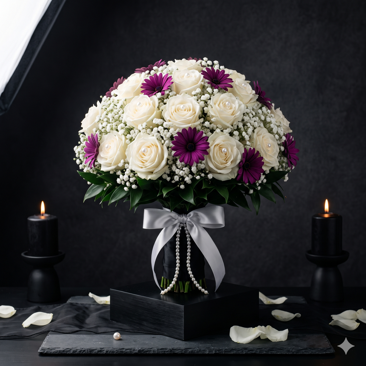 Luxury Anniversary Bouquet With White Roses