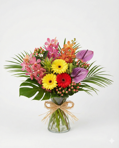 Vibrant Tropical Flower Bouquet - Exotic Arrangement