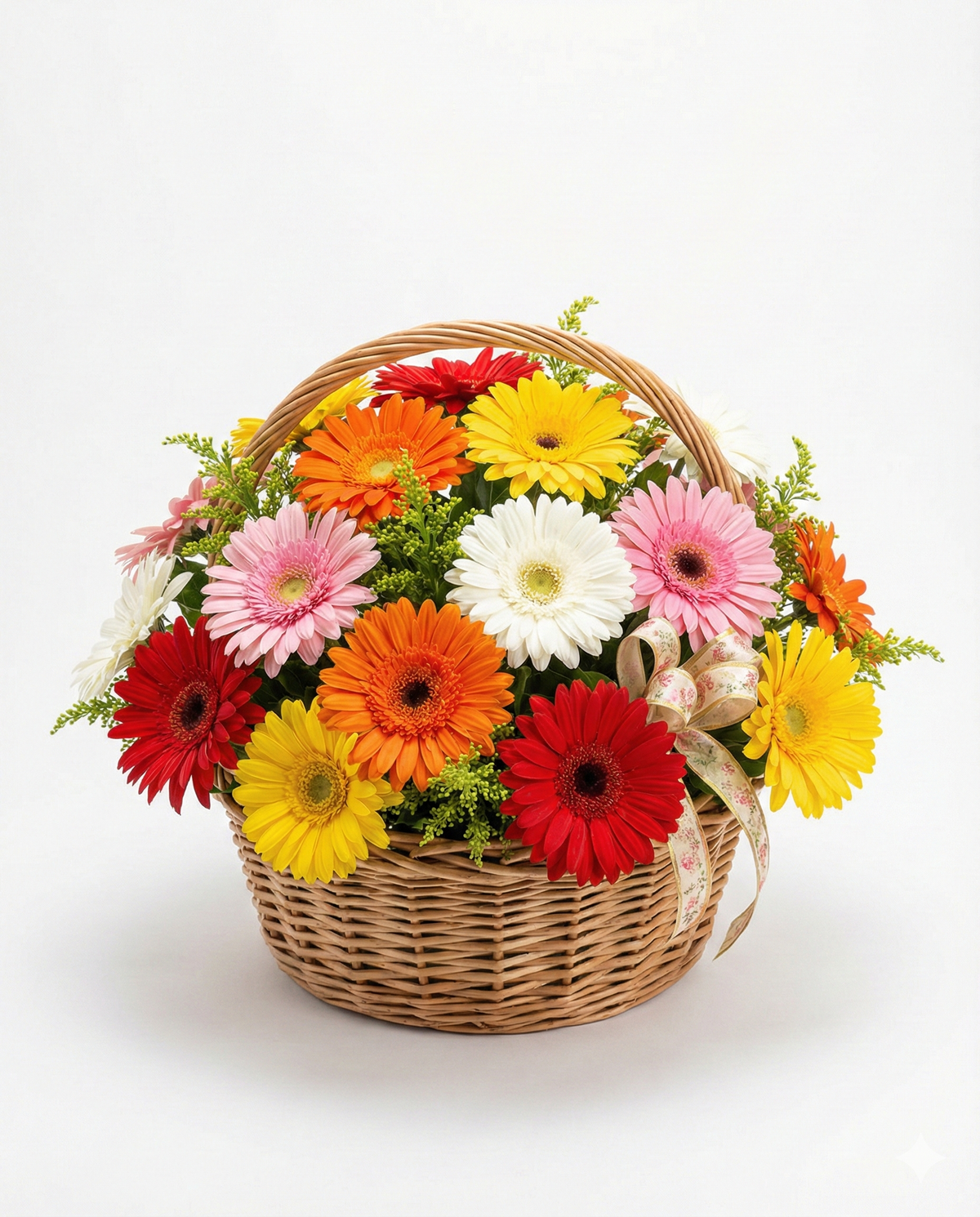 Colorful Gerbera Daisy Basket - Cheerful Birthday Flower Gift