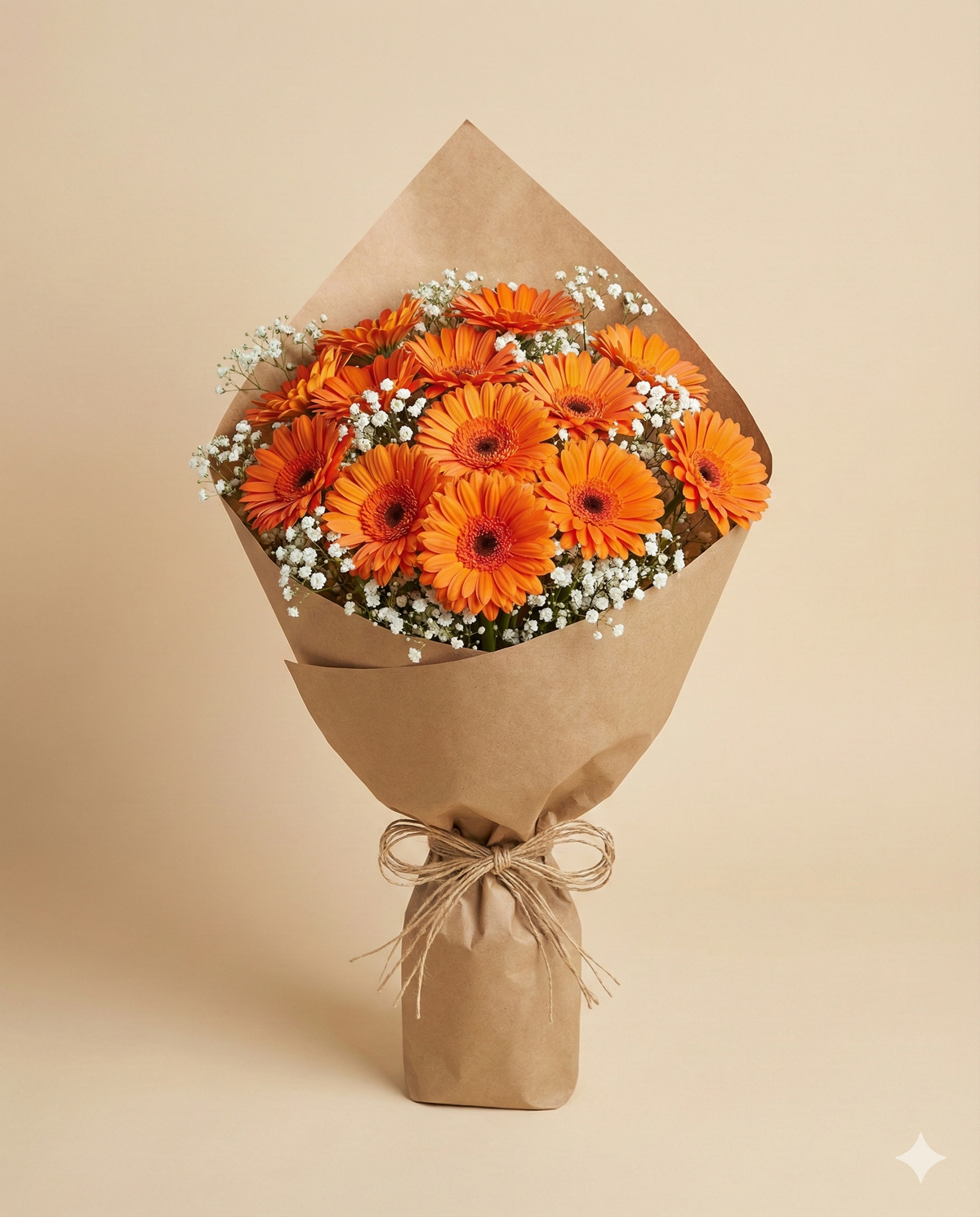 Rustic Orange Gerbera Bouquet - Birthday Flower Delivery