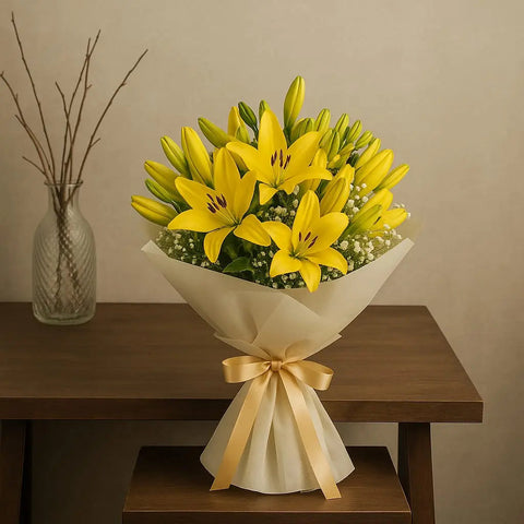 Asiatic Lilies Hand Bouquet