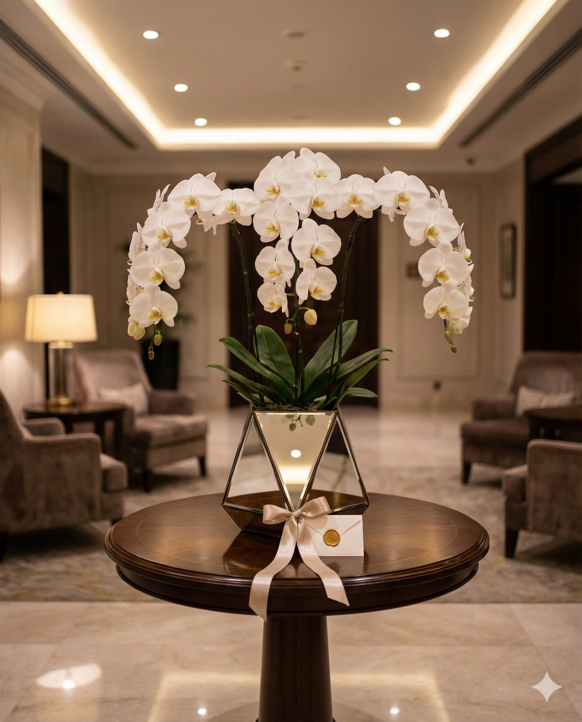 Luxury White Orchid Plant - Premium Anniversary Gift