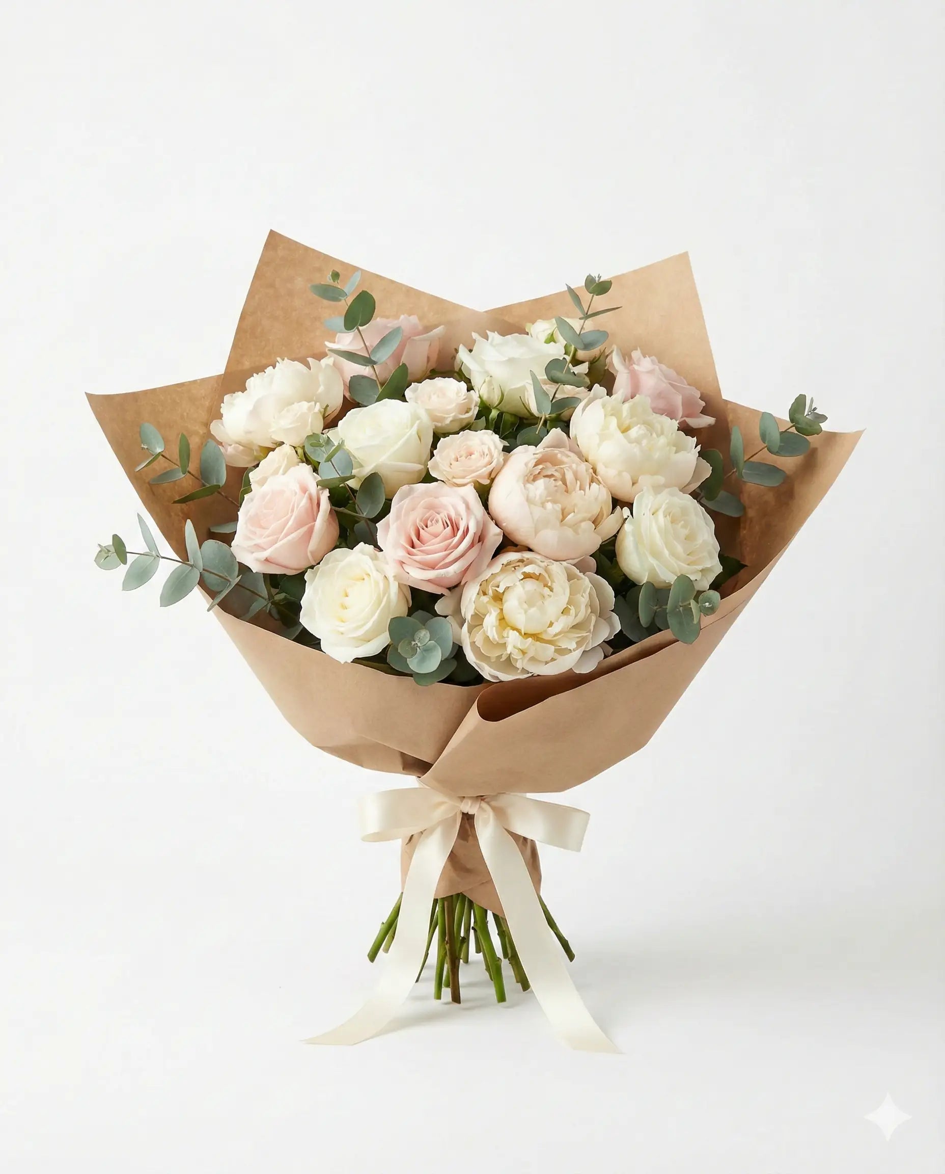 Pink Garden Roses & Ranunculus Anniversary Bouquet
