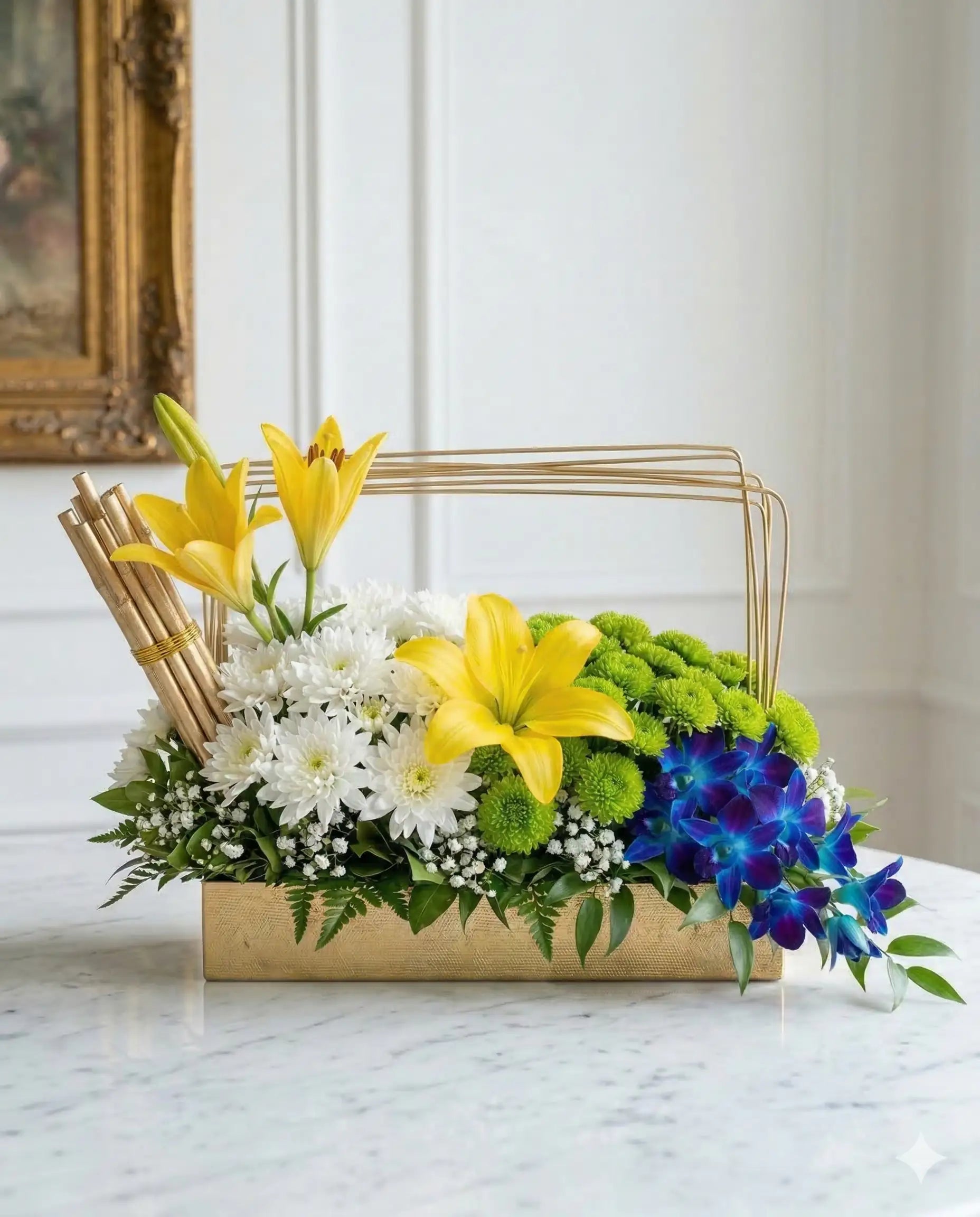 Premium Lily and Orchid Luxury Floral Arrangement