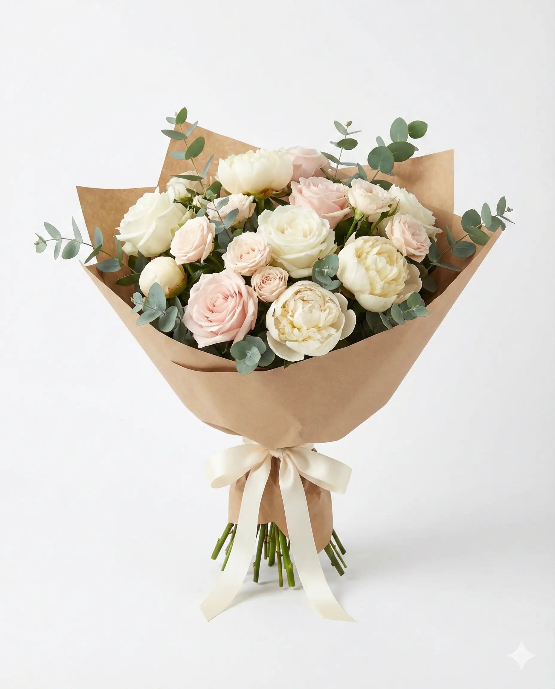 Premium Mixed Flower Bouquet - Roses, Peonies & Eucalyptus Delivery