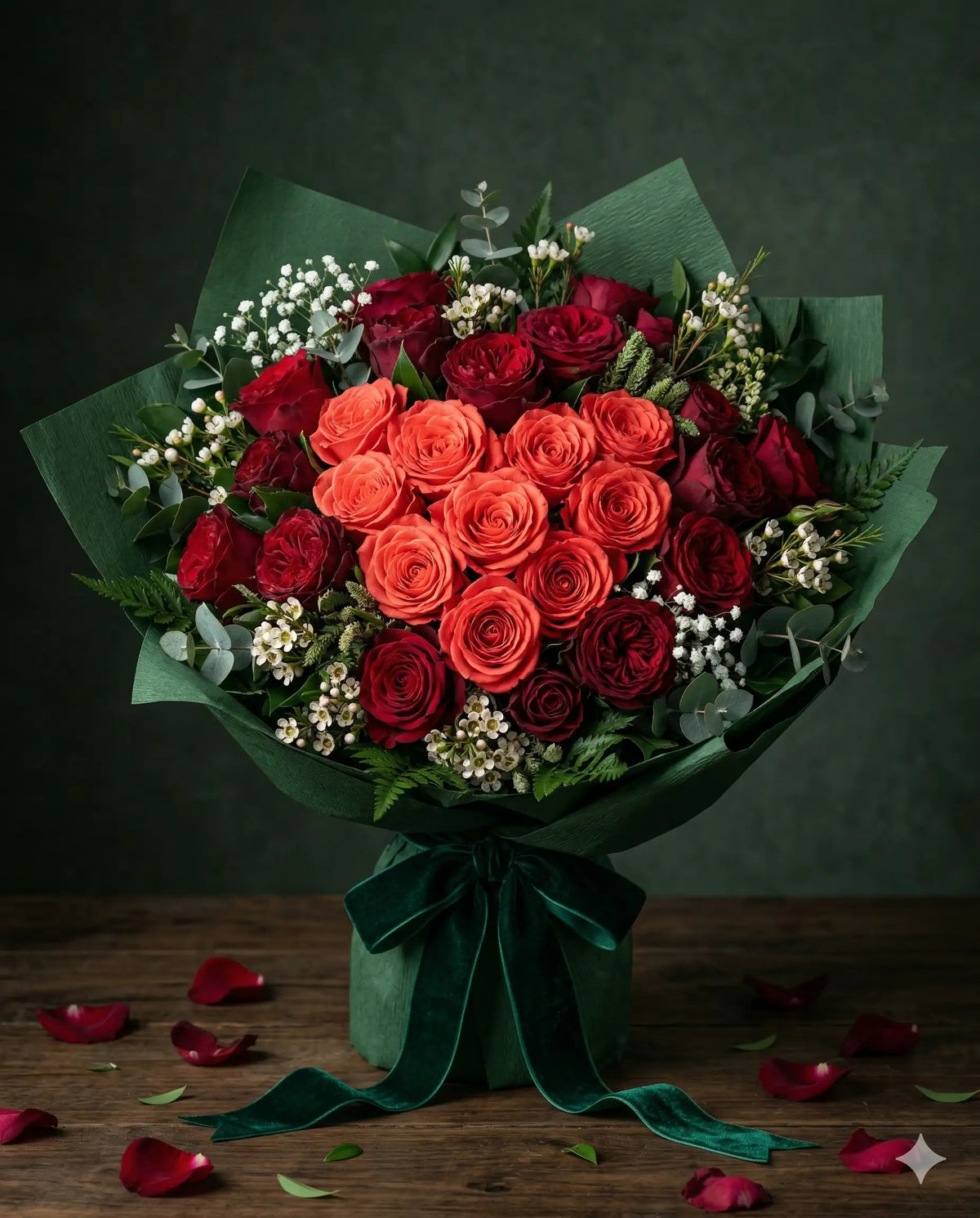 Scarlet Forest Luxury Anniversary Roses Bouquet