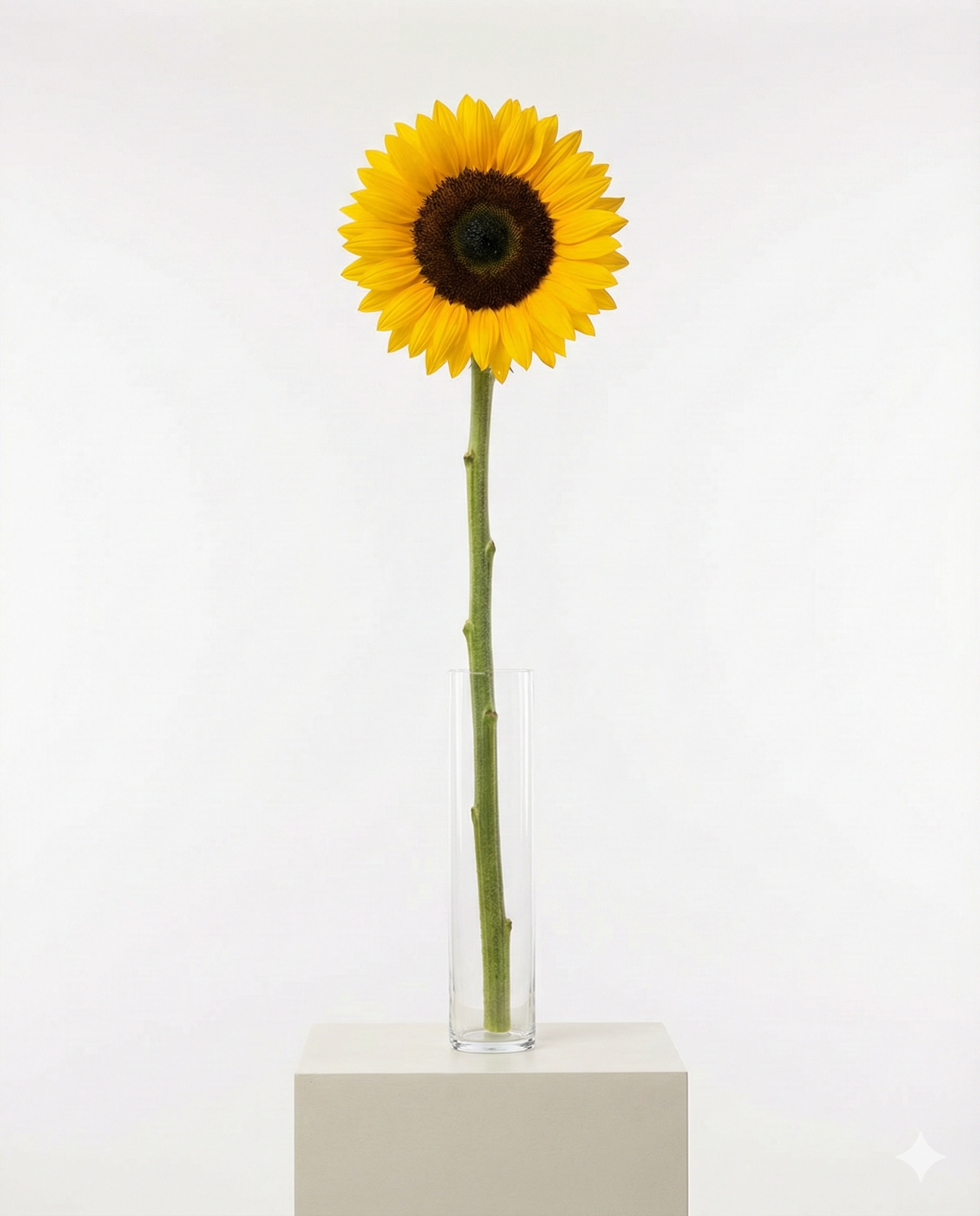 Single Stem Sunflower - Modern Cheerful Floral Gift