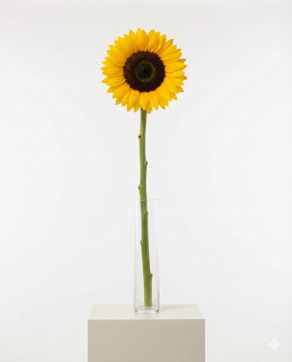 Single Stem Sunflower - Modern Cheerful Floral Gift