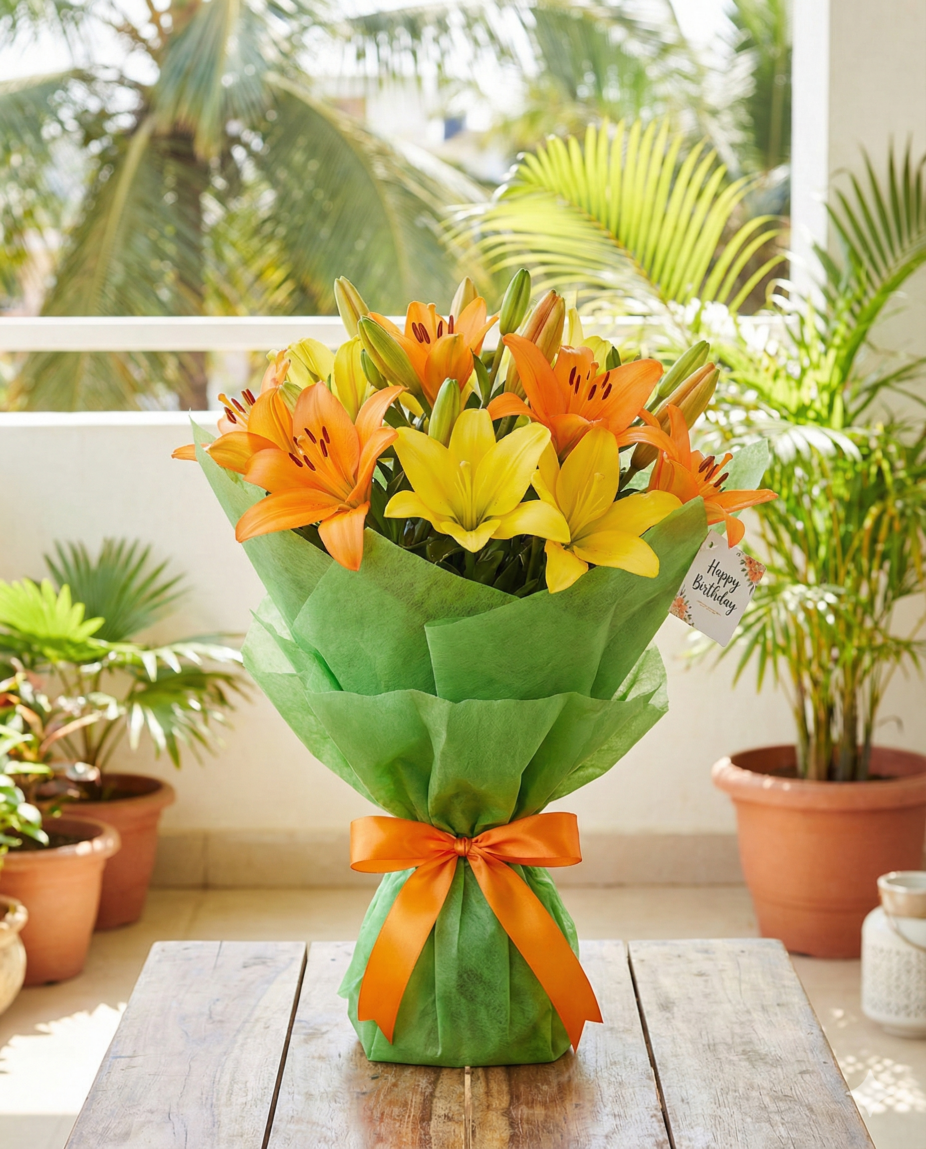 Vibrant Asiatic Lily Bouquet for Birthdays