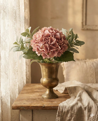 Vintage Pink Hydrangea Rustic Floral Gift