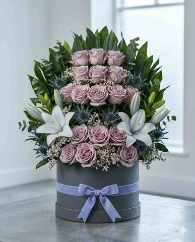 Premium Lavender Roses Box for Birthdays