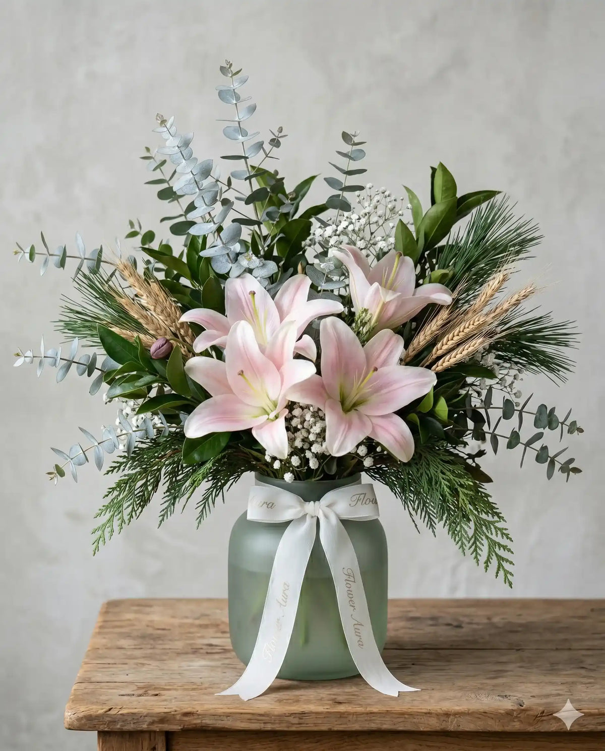 Elegant Pink Lily Premium Floral Anniversary Arrangement
