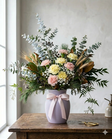 Elegant Pastel Carnation Floral Arrangement