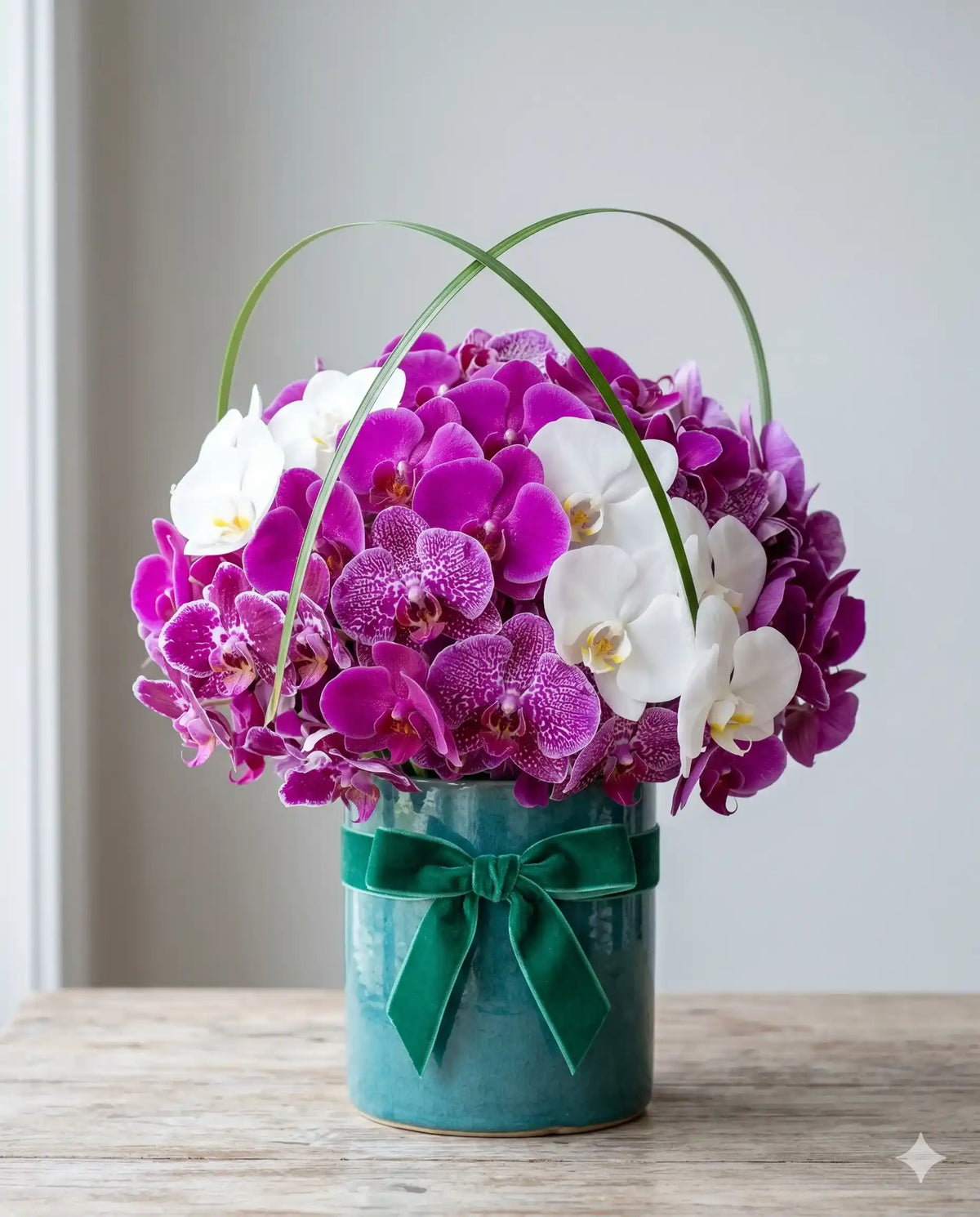 Luxury Purple Orchid Arrangement | Anniversary Flowers