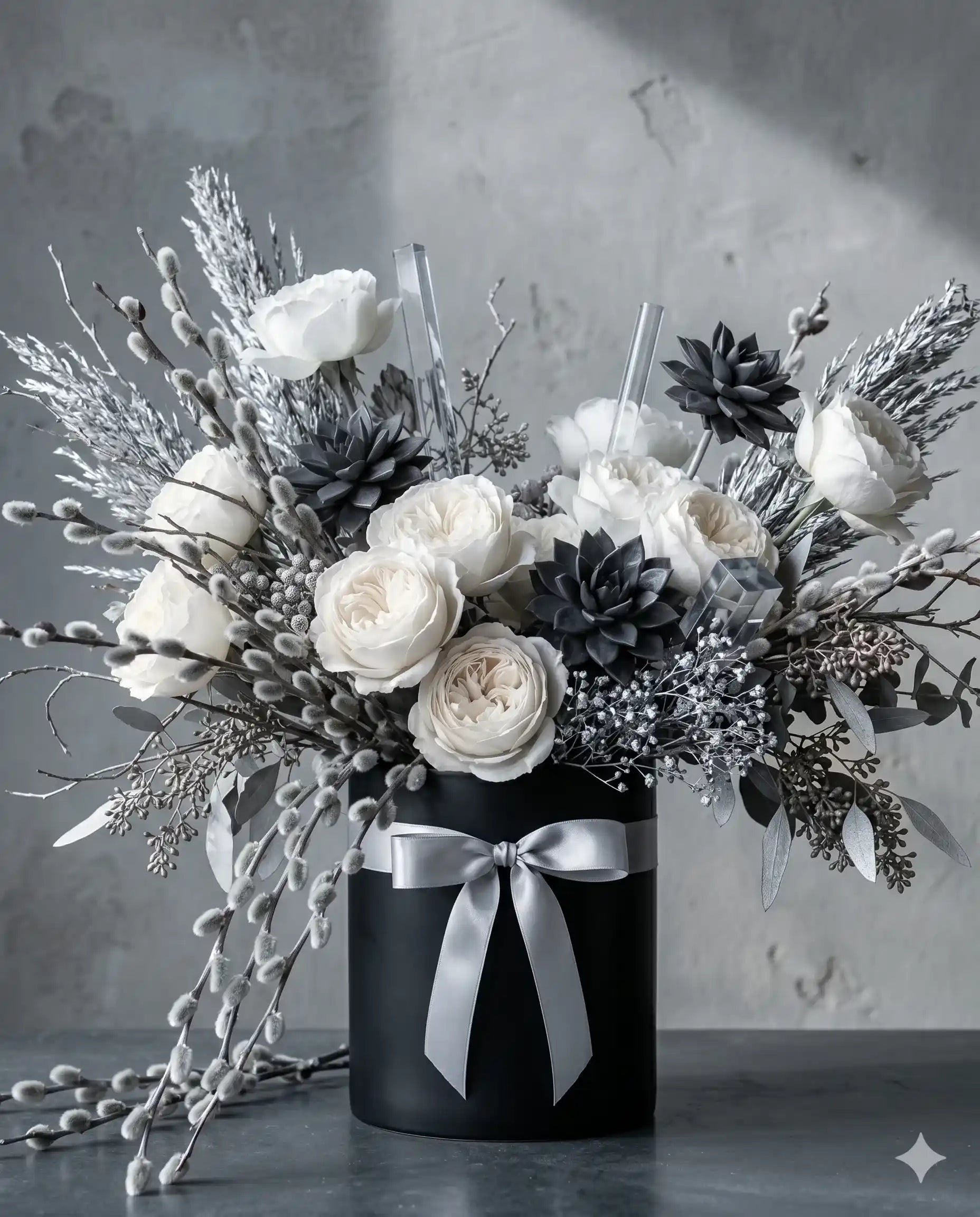 Modern White Roses modern-monochrome-bouquet-elegant-white-roses – Floweree